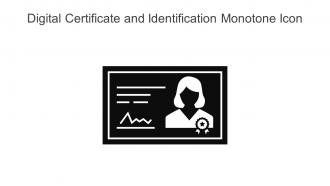 Digital Certificate And Identification Monotone Icon In Powerpoint Pptx Png And Editable Eps Format