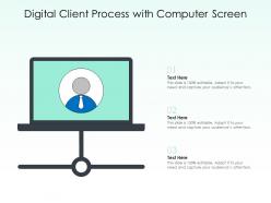 Digital client process with computer screen