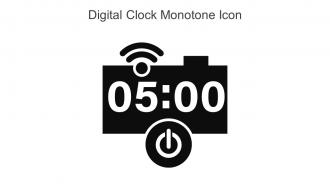 Digital Clock Monotone Icon In Powerpoint Pptx Png And Editable Eps Format