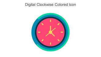 Digital Clockwise Colored Icon In Powerpoint Pptx Png And Editable Eps Format