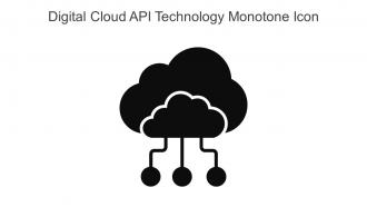 Digital Cloud API Technology Monotone Icon In Powerpoint Pptx Png And Editable Eps Format