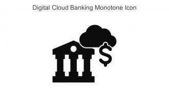 Digital Cloud Banking Monotone Icon In Powerpoint Pptx Png And Editable Eps Format