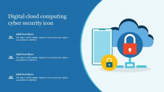 Digital Cloud Computing Cyber Security Icon