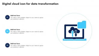 Digital Cloud Icon For Data Transformation