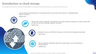 Digital Cloud It Introduction To Cloud Storage Ppt Show Vector Ppt Styles Guide
