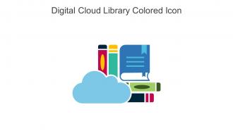 Digital Cloud Library Colored Icon In Powerpoint Pptx Png And Editable Eps Format