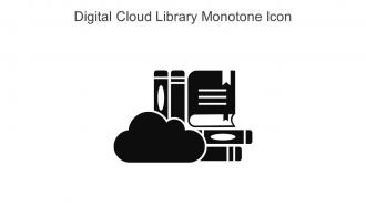 Digital Cloud Library Monotone Icon In Powerpoint Pptx Png And Editable Eps Format