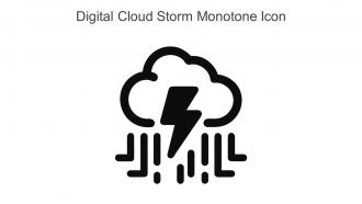 Digital Cloud Storm Monotone Icon In Powerpoint Pptx Png And Editable Eps Format