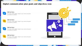 Digital Communication Plan Goals And Objectives Icon