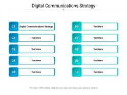 Digital communications strategy ppt powerpoint presentation summary cpb