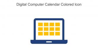 Digital Computer Calendar Colored Icon In Powerpoint Pptx Png And Editable Eps Format