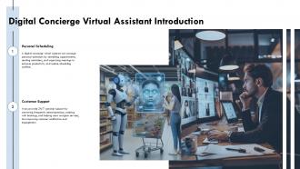 Digital Concierge Virtual Assistant Introduction Digital Concierge PPT PowerPoint ST AI SS