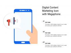 Digital content marketing icon with megaphone