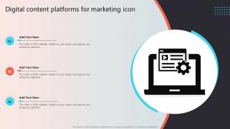 Digital Content Platforms For Marketing Icon