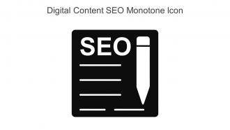 Digital Content SEO Monotone Icon In Powerpoint Pptx Png And Editable Eps Format