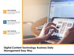 Digital content technology business daily management easy way