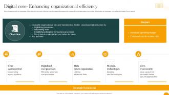 Digital Core Enhancing Organizational Efficiency How Digital Transformation DT SS