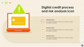 Digital Credit Process And Risk Analysis Icon