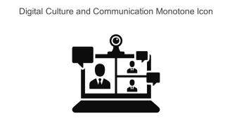 Digital Culture And Communication Monotone Icon In Powerpoint Pptx Png And Editable Eps Format