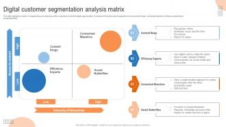 Digital Customer Segmentation Analysis Matrix MKT SS V