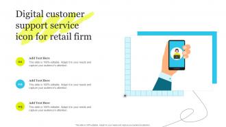 Digital Customer Support Service Icon For Retail Firm