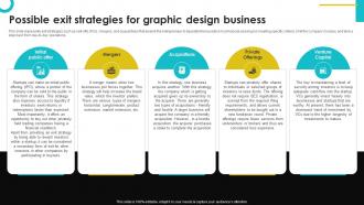 Digital Design Studio Business Plan Possible Exit Strategies For Graphic Design BP SS V