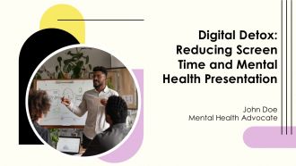 Digital Detox Reducing Screen Time And Mental Health Presentation PPT Mockup AT