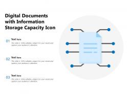 Digital documents with information storage capacity icon