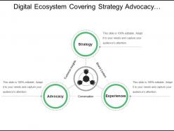 Digital ecosystem covering strategy advocacy and experiences