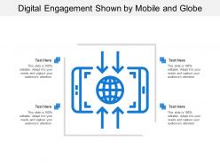 Digital engagement shown by mobile and globe
