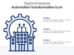 Digital enterprise automation transformation icon