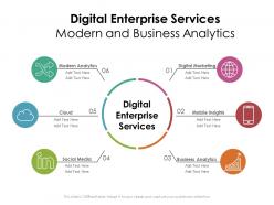 Digital enterprise services modern and business analytics