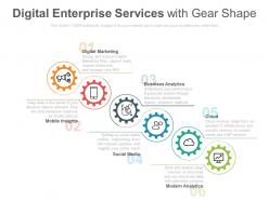 Digital enterprise services with gear shape