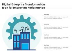 Digital enterprise transformation icon for improving performance