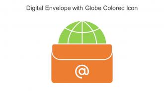 Digital Envelope With Globe Colored Icon In Powerpoint Pptx Png And Editable Eps Format