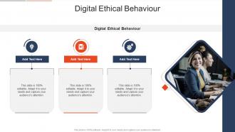 Digital Ethical Behaviour In Powerpoint And Google Slides Cpb