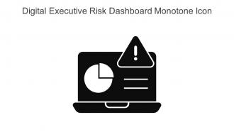 Digital Executive Risk Dashboard Monotone Icon In Powerpoint Pptx Png And Editable Eps Format
