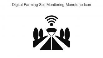 Digital Farming Soil Monitoring Monotone Icon In Powerpoint Pptx Png And Editable Eps Format