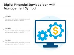 Digital Financial Services Icon With Management Symbol