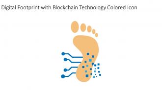Digital Footprint With Blockchain Technology Colored Icon In Powerpoint Pptx Png And Editable Eps Format