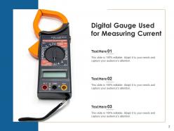 Digital Gauge Displaying Measuring Thermometer Speedometer