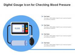 Digital gauge icon for checking blood pressure