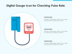 Digital gauge icon for checking pulse rate