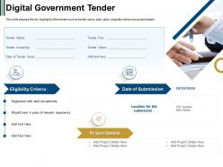 Digital government tender avenue ppt powerpoint presentation file demonstration