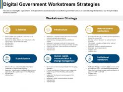 Digital government workstream strategies central pool ppt powerpoint presentation styles icon