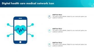 Digital Health Care Medical Network Icon