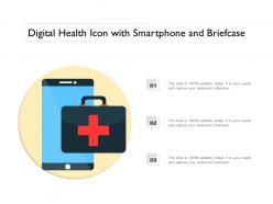 Digital Health Icon With Smartphone And Briefcase
