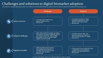 Digital Health IT Challenges And Solutions To Digital Biomarker Adoption Ppt Slides Example