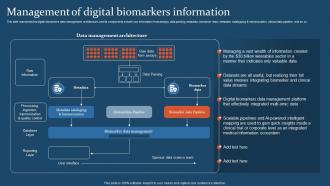 Digital Health IT Management Of Digital Biomarkers Information Ppt Slides Smartart