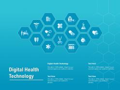 Digital health technology ppt powerpoint presentation professional example